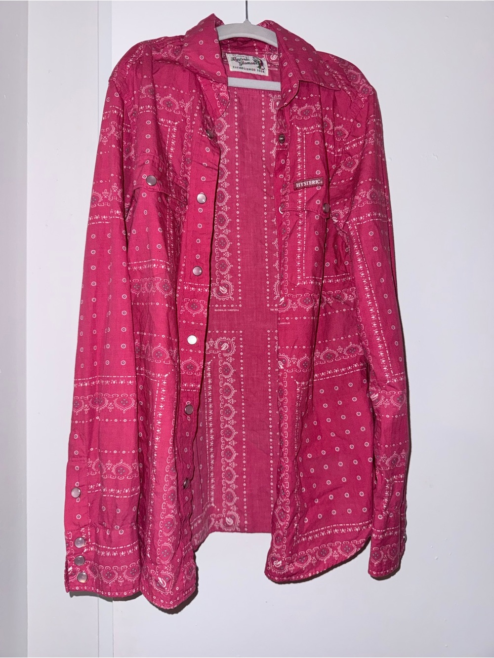 Hysteric Glamour Red Bandana Print Shirt